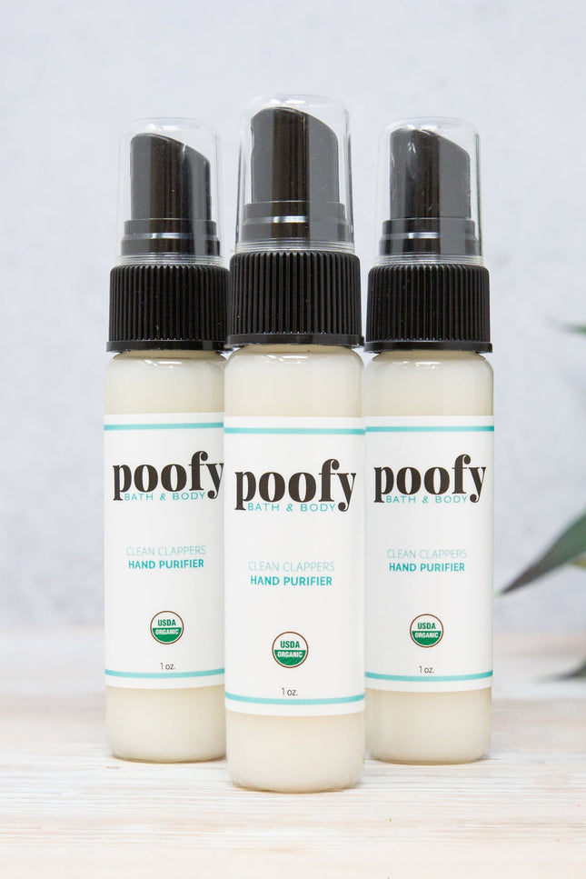 Poofy Organics - Clean Clappers Hand Purifier Organic 3 pk Travel