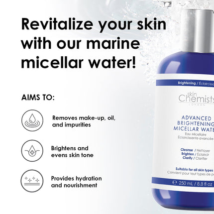 skinChemists US - skinChemists Advanced Brightening Marine Micellar Water 250ml Twin Savings Pack