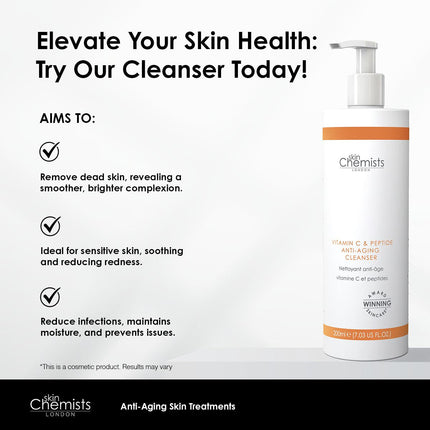 skinChemists US - skinChemists Vitamin C & Peptide Cleanser 200ml Twin Value Savings Pack