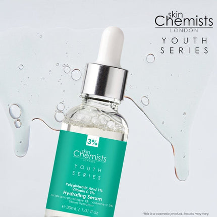 skinChemists US - Hydrating Serum Polyglutamic Acid 1%, Vitamin C 3% 30ml