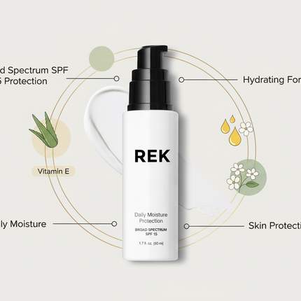 REK Cosmetics - Daily Moisture Protection – Hydrating SPF Moisturizer | REK Cosmetics
