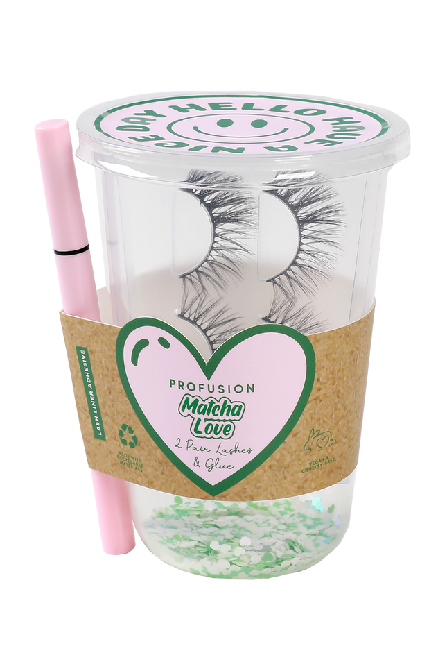 Profusion Cosmetics - Matcha Love 2 Pair Lashes & Glue