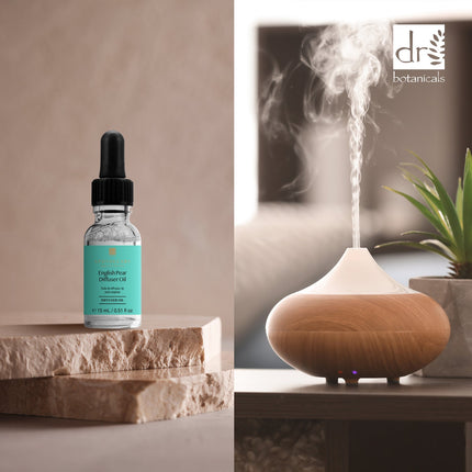 skinChemists US - Dr Botanicals Happy & Cheerful English Pear Diffuser Oil 15ml Twin Value Savings Pack