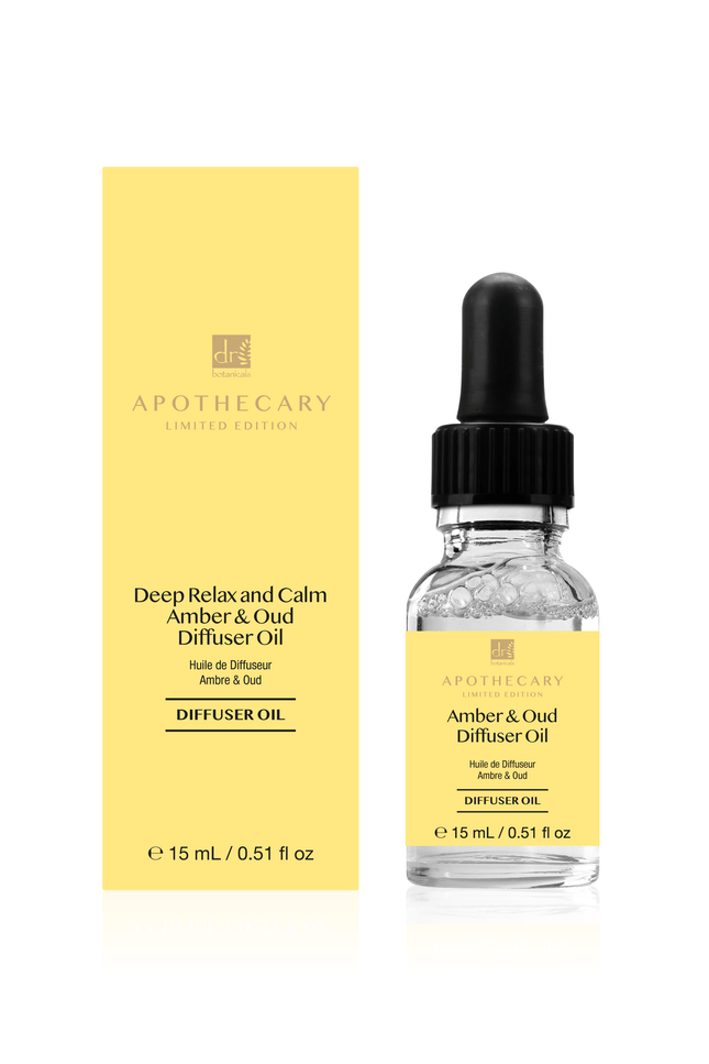 skinChemists US - Dr Botanicals Deep Relax & Calm Amber & Oud Diffuser Oil 15ml Twin Value Savings Pack