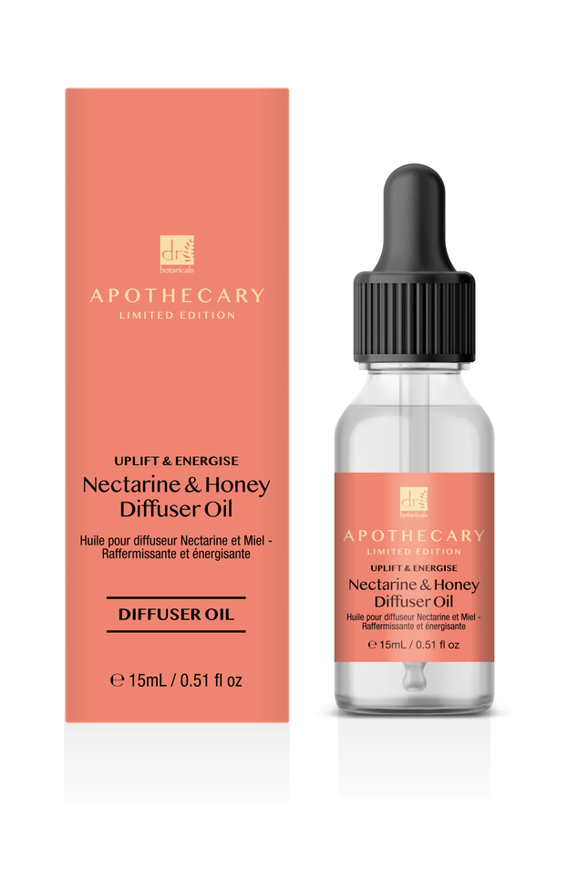 skinChemists US - Dr Botanicals Uplift & Energise Nectarine & Honey Diffuser Oil 15ml Twin Value Savings Pack