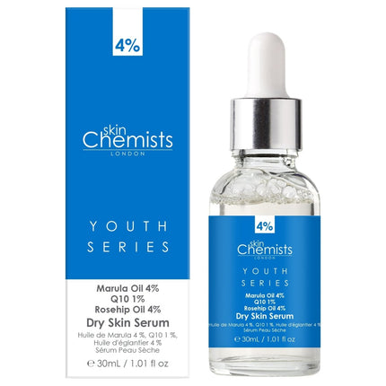 skinChemists US - Dry Skin Serum Marulua Oil 4%, Q10 1%, Rosehip Oil 4% 30ml