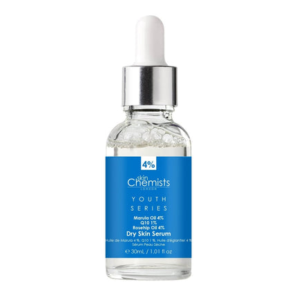 skinChemists US - Dry Skin Serum Marulua Oil 4%, Q10 1%, Rosehip Oil 4% 30ml
