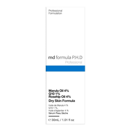 skinChemists US - Dry Skin Serum Marulua Oil 4%, Q10 1%, Rosehip Oil 4% 30ml