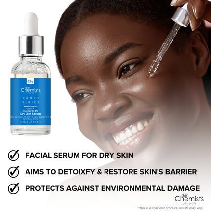 skinChemists US - Dry Skin Serum Marulua Oil 4%, Q10 1%, Rosehip Oil 4% 30ml