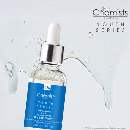 skinChemists US - Dry Skin Serum Marulua Oil 4%, Q10 1%, Rosehip Oil 4% 30ml
