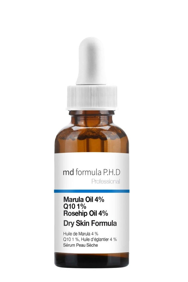 skinChemists US - Dry Skin Serum Marulua Oil 4%, Q10 1%, Rosehip Oil 4% 30ml