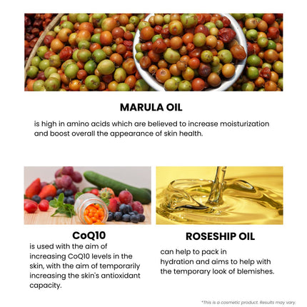 skinChemists US - Dry Skin Serum Marulua Oil 4%, Q10 1%, Rosehip Oil 4% 30ml