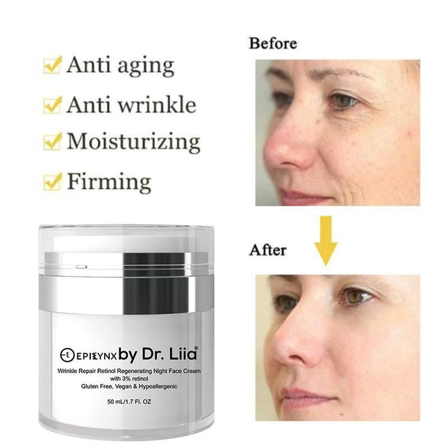 EpiLynx - Wrinkle Repair Retinol Regenerating Night Face Cream with 3% Retinol