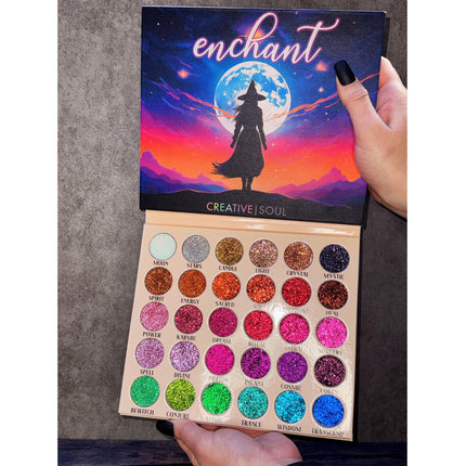Creative Soul Cosmetics - Enchant Pressed Glitter Eyeshadow Palette