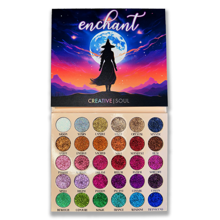 Creative Soul Cosmetics - Enchant Pressed Glitter Eyeshadow Palette