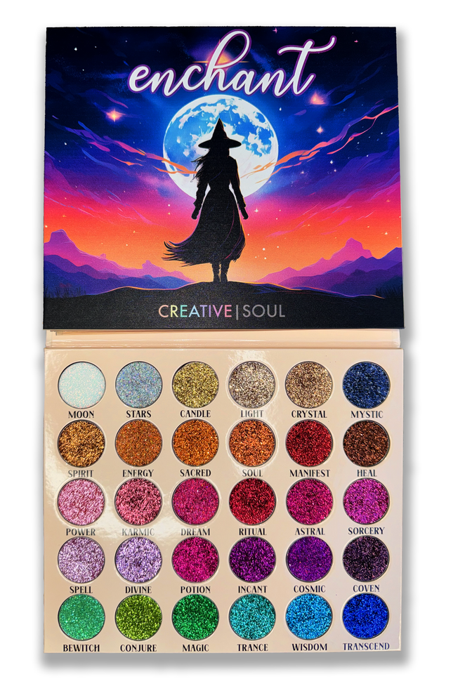 Creative Soul Cosmetics - Enchant Pressed Glitter Eyeshadow Palette