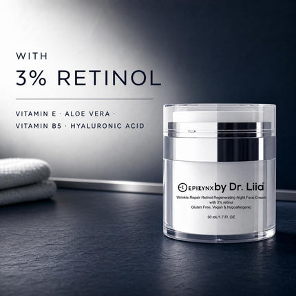 EpiLynx - Wrinkle Repair Retinol Regenerating Night Face Cream with 3% Retinol