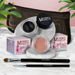 Anna - A Matte Warm Rosy Beige / Black Beauty - Pure black