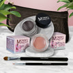 Anna - A Matte Warm Rosy Beige / Chocolate Kiss - Deep brown/black