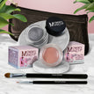 Anna - A Matte Warm Rosy Beige / Steel Magnolia - Deep grey with shimmer