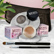 Misty Mocha - A Matte Cool Mocha Beige / Mischievous - Black with green and gold flecks