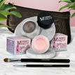 Cameo - a light nude pink / Mischievous - Black with green and gold flecks