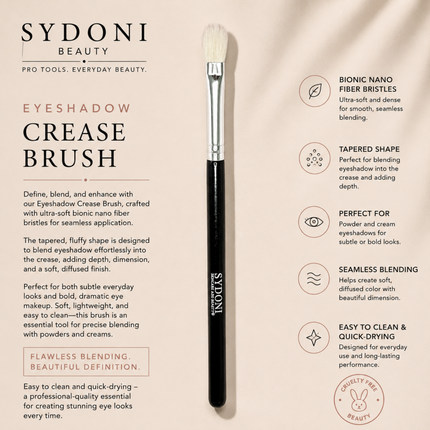 Sydoni - EYESHADOW CREASE BRUSH (GOAT HAIR)