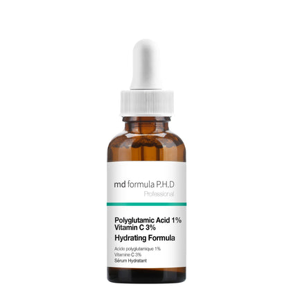 skinChemists US - MD Formula Hydrating Serum Polyglutamic Acid 1%, Vitamin C 3% 30ml Twin Value Savings Pack