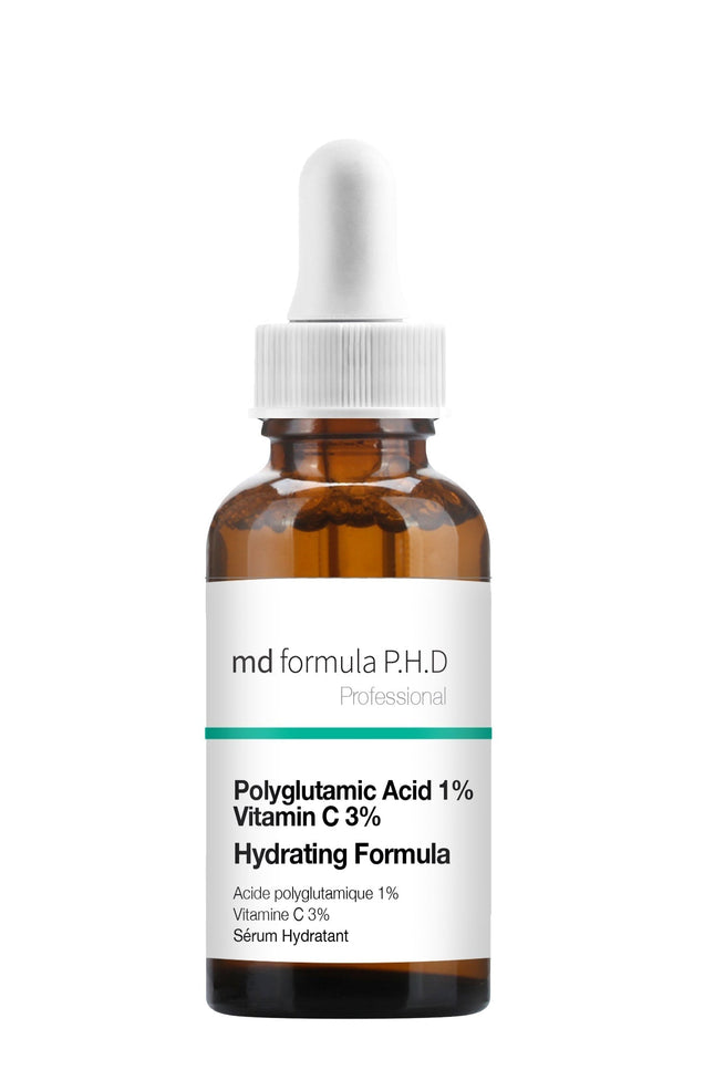 skinChemists US - MD Formula Hydrating Serum Polyglutamic Acid 1%, Vitamin C 3% 30ml Twin Value Savings Pack