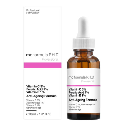 skinChemists US - MD Formula Anti-Ageing Serum Vitamin C 3%, Ferulic Acid 1%, Vitamin E 1% 30ml Twin Value Savings Pack