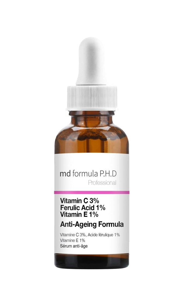 skinChemists US - MD Formula Anti-Ageing Serum Vitamin C 3%, Ferulic Acid 1%, Vitamin E 1% 30ml Twin Value Savings Pack