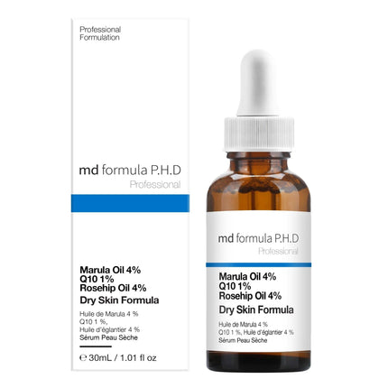skinChemists US - MD Formula Dry Skin Serum Marulua Oil 4%, Q10 1%, Rosehip Oil 4% 30ml Twin Value Savings Pack