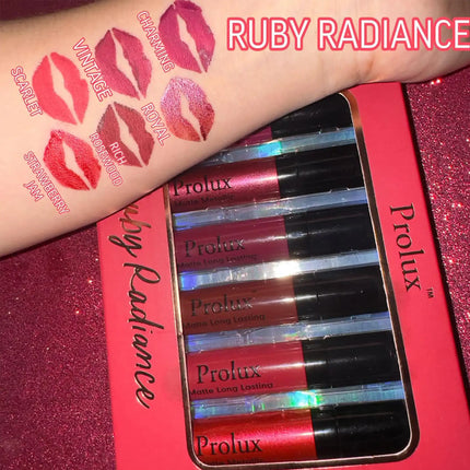 Prolux Cosmetics - Prolux Ruby Radiance Metallic Matte Red Lipsticks