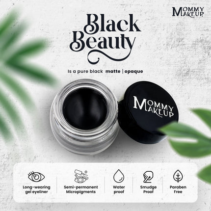 Mommy Makeup - Black Beauty Stay Put Waterproof Gel Eyeliner w/ Micropigments