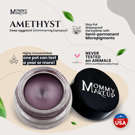 Mommy Makeup - Amethyst Stay Put Waterproof Gel Eyeliner w/ Micropigments