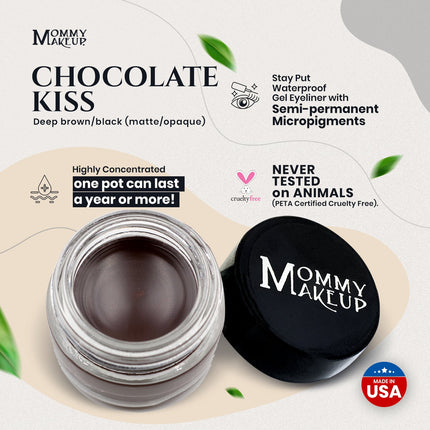 Mommy Makeup - Chocolate Kiss Stay Put Waterproof Gel Eyeliner w/ Micropigments