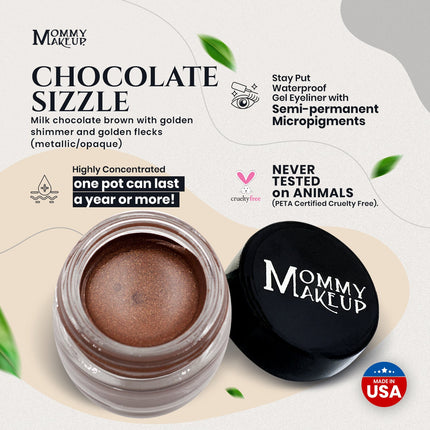 Mommy Makeup - Chocolate Sizzle Stay Put Waterproof Gel Eyeliner w/ Micropigments