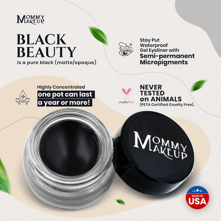 Mommy Makeup - Black Beauty Stay Put Waterproof Gel Eyeliner w/ Micropigments