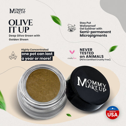 Mommy Makeup - Olive It Up Stay Put Waterproof Gel Eyeliner w/ Micropigments