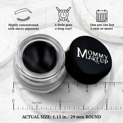 Mommy Makeup - Black Beauty Stay Put Waterproof Gel Eyeliner w/ Micropigments
