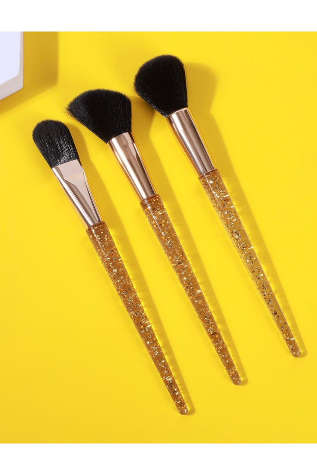 Prolux Cosmetics - Gold Flakes 3-Piece Brush Set