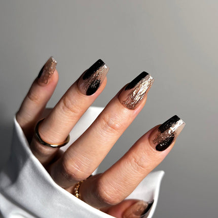 Bonmuz - Gilded Noir | Pro Handmade Gel Nails