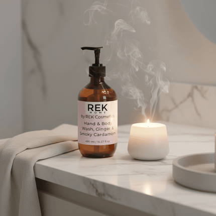 REK Cosmetics - Ginger & Smoky Cardamom Hand & Body Wash