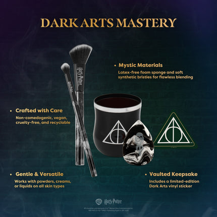 Profusion Cosmetics - HP Dark Arts | Deathly Hallows™ Blend Makeup Brush & Sponge Set