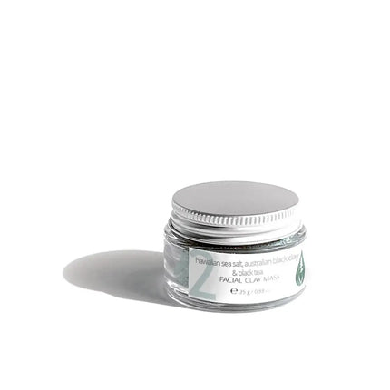 by valenti® - Hawaiian Sea Salt, Australian Black Clay & Black Tea Facial Clay Mask with Australian black clay + Vitamin C + Aloe vera
