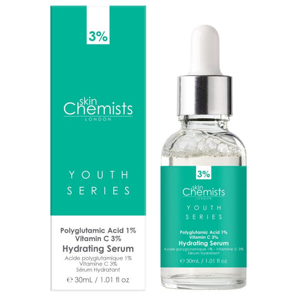 skinChemists US - Hydrating Serum Polyglutamic Acid 1%, Vitamin C 3% 30ml
