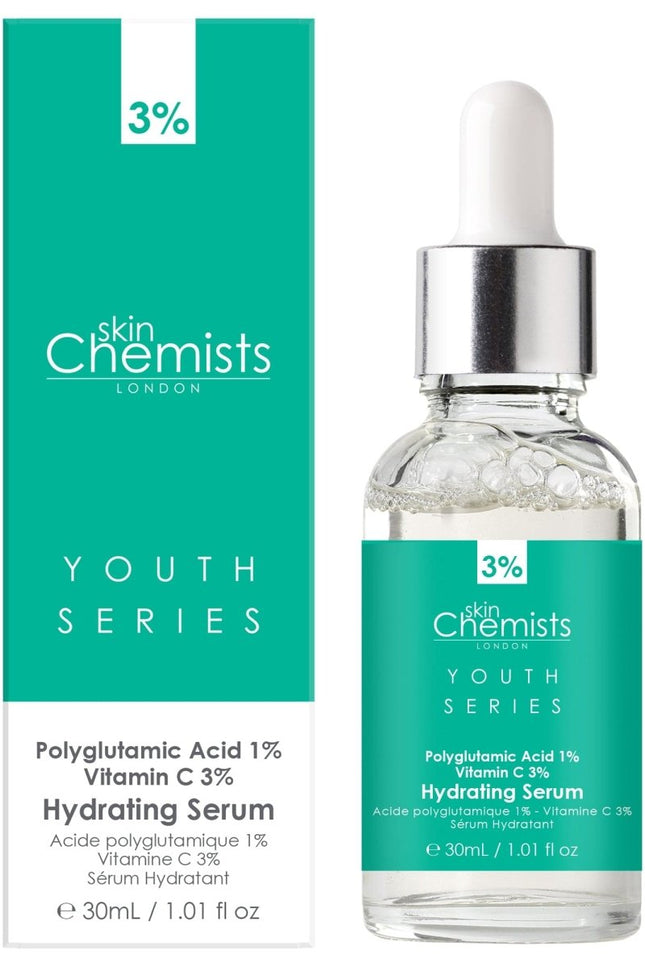 skinChemists US - Hydrating Serum Polyglutamic Acid 1%, Vitamin C 3% 30ml