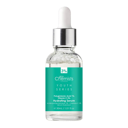 skinChemists US - Hydrating Serum Polyglutamic Acid 1%, Vitamin C 3% 30ml