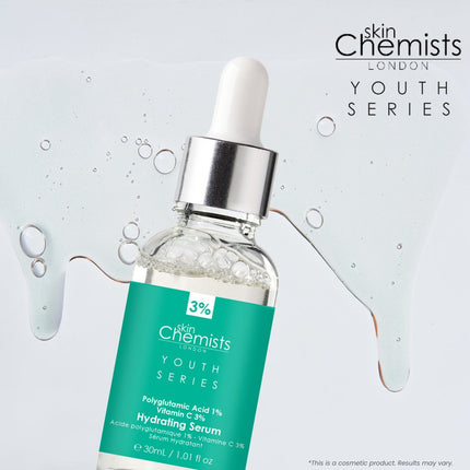 skinChemists US - Hydrating Serum Polyglutamic Acid 1%, Vitamin C 3% 30ml