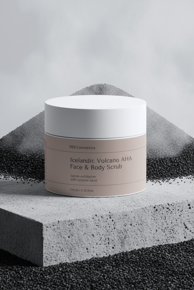 REK Cosmetics - Icelandic Volcano AHA Face & Body Scrub